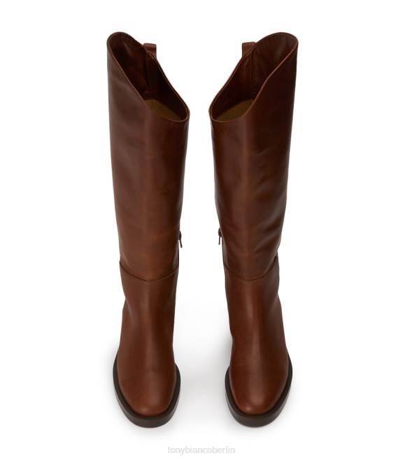 kniehohe Stiefel| de Tony Bianco Frauen Tyler-Kalbsstiefel Cognac 4624412